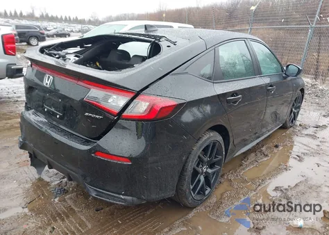 2025 Honda Civic Sport из США, поврежденный, VIN 19XFL2H80SE004793